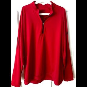 Men’s 3/4 Zip Adidas Pullover Red XL